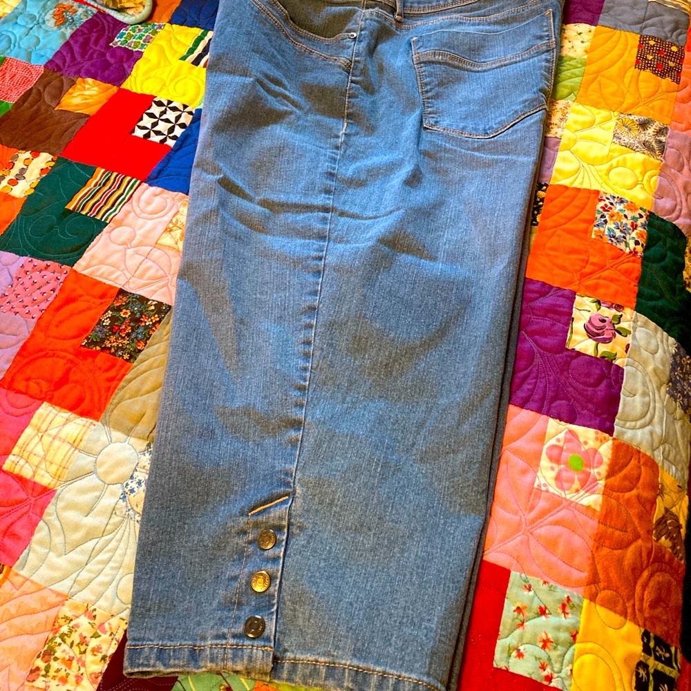 Capris, Blue jeans, Sz 14, Gloria Vanderbilt, NWT